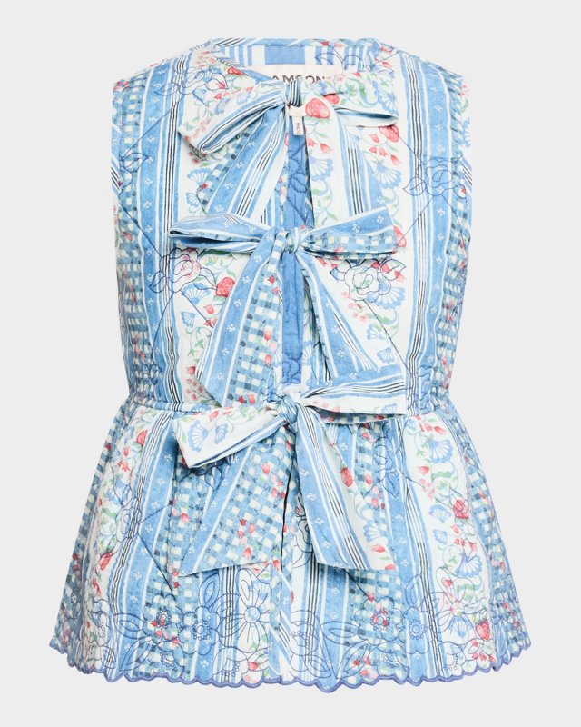 Catrin Quilted Tie-Front Vest